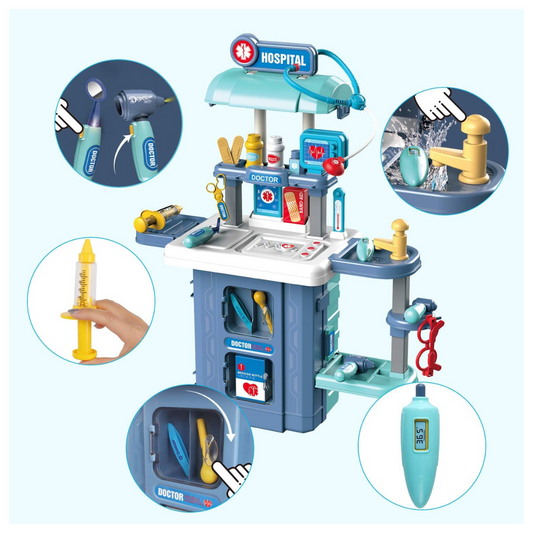 Maleta Médica 2 en 1 para Niños y Niñas: Set de Doctor con Accesorios