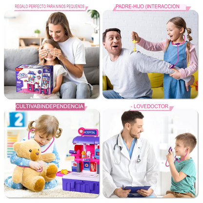 Maleta Médica 2 en 1 para Niños: Set de Doctor con Accesorios